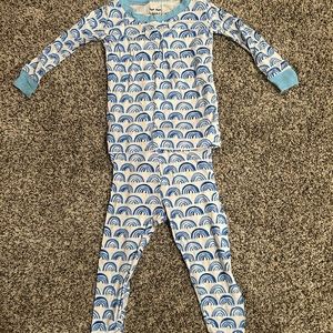 Little sleepies blue rainbow two piece. Size 12-18 months